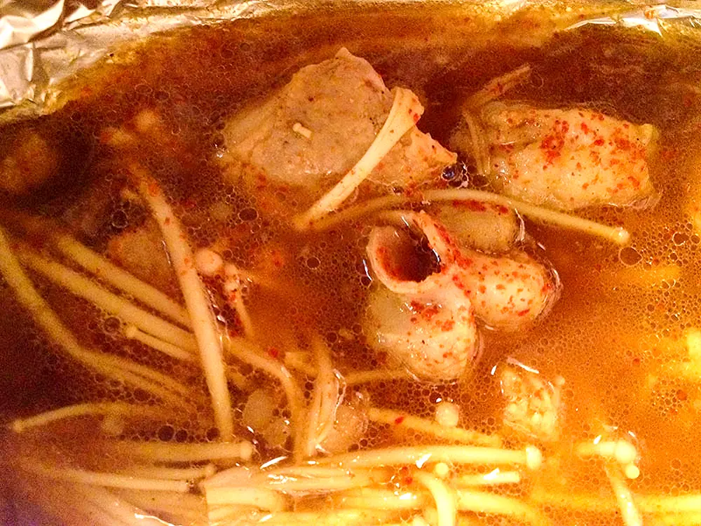 もつホイル焼き（カレー風味）