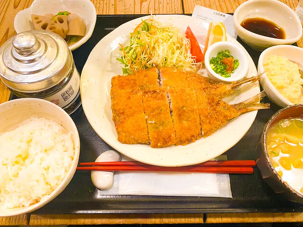 アジフライ定食