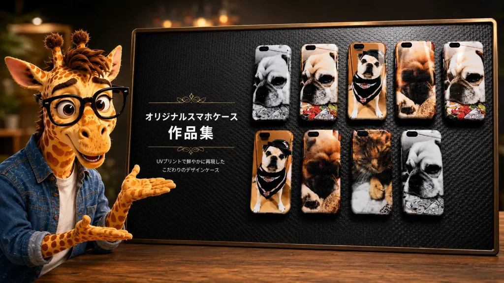 スマホケースにUV印刷した作品