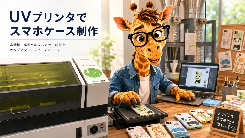 UVプリンタで制作したオリジナルグッズのイメージ