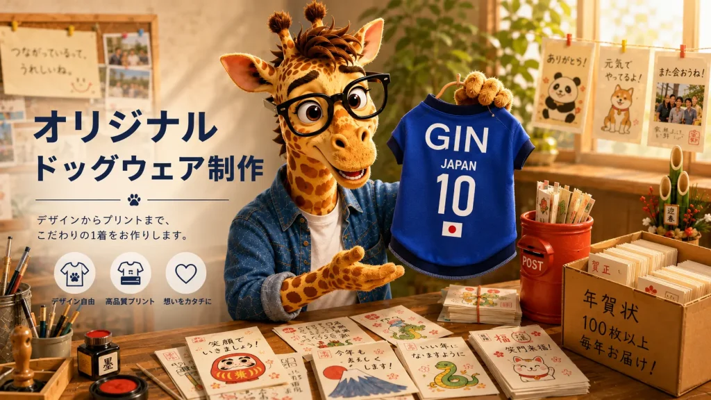 犬用コスプレ服へのUV印刷作品1