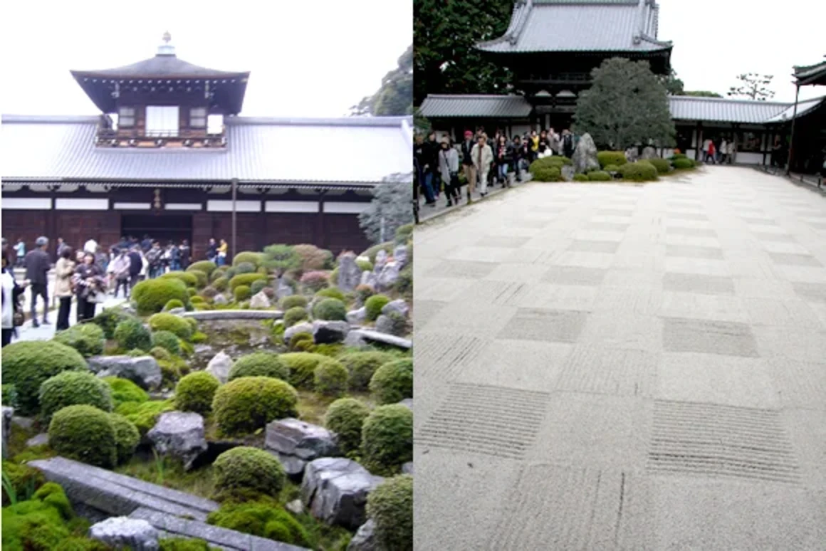 正面右に対象に庭園『開山堂』