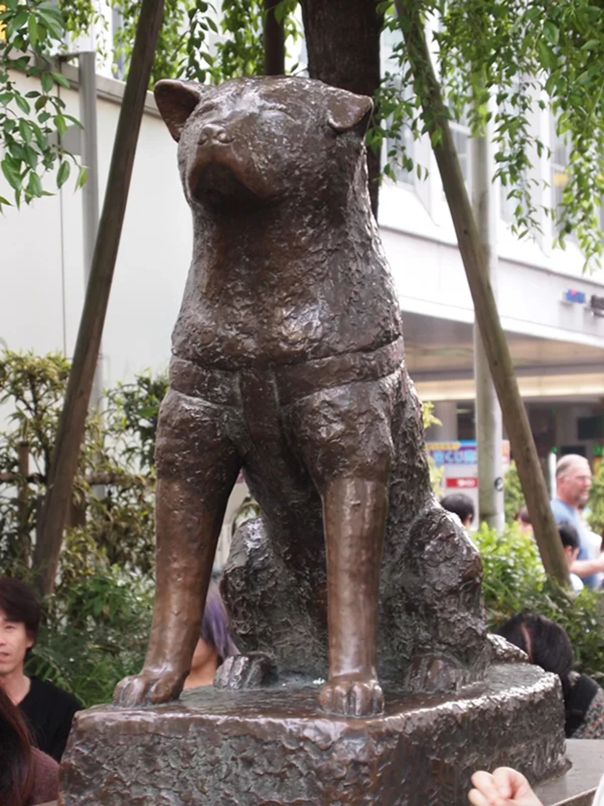 渋谷駅前の忠犬ハチ公像（拡大）