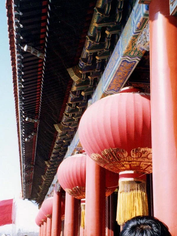天安門の上にて